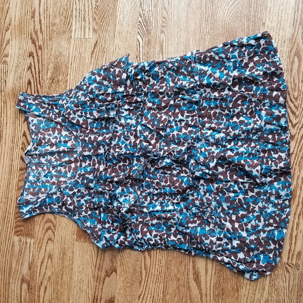 (XL) Revolution by Ricki's 100% Nylon Sheer Mesh Ruffle Tiered Tank Top Business